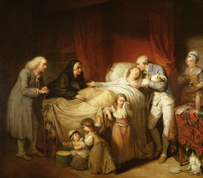 Die letzten Momente der geliebten Frau, 1784 von Pierre Alexandre Wille